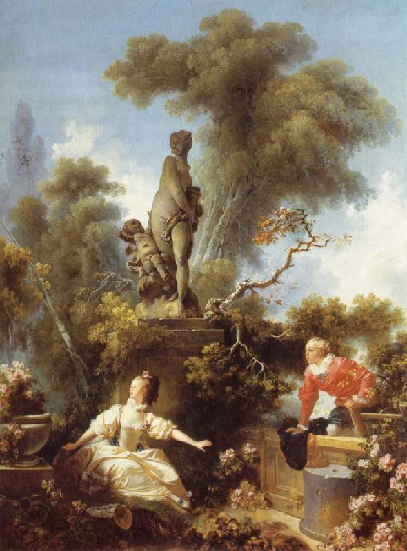 Jean Honore Fragonard The meeting, from De development of the love Norge oil painting art